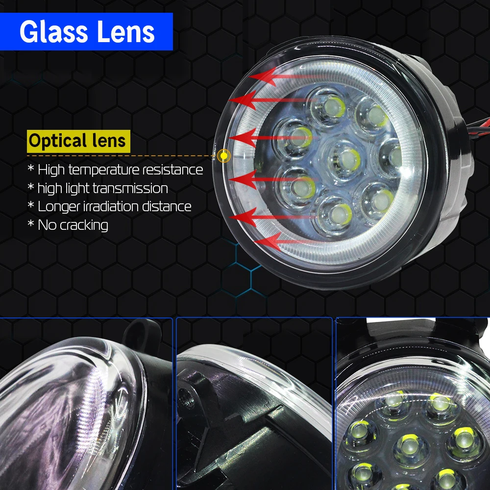  Cawanerl For Nissan Qashqai J11 J11_ Closed Off-Road Vehicle 2013- Car LED Lamp Fog Light Angel Eye - 32889258122