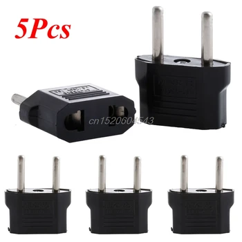 

5Pcs US USA to European Euro EU Travel Charger Adapter Plug Outlet Converter S21 Wholesale&DropShip