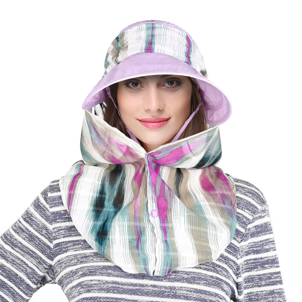 Vbiger Women Sun Hat Folding Summer Hat Outdoor Flap Hat Sunproof Beach