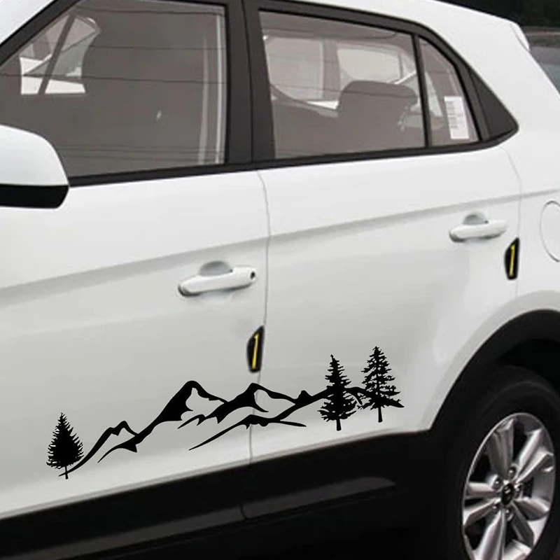 

100cm Universal For Tree Decal Mountain Scene Large Northwest car Sticker Vinyl Truck RV Toy Hauler Vehicle Car Accessories