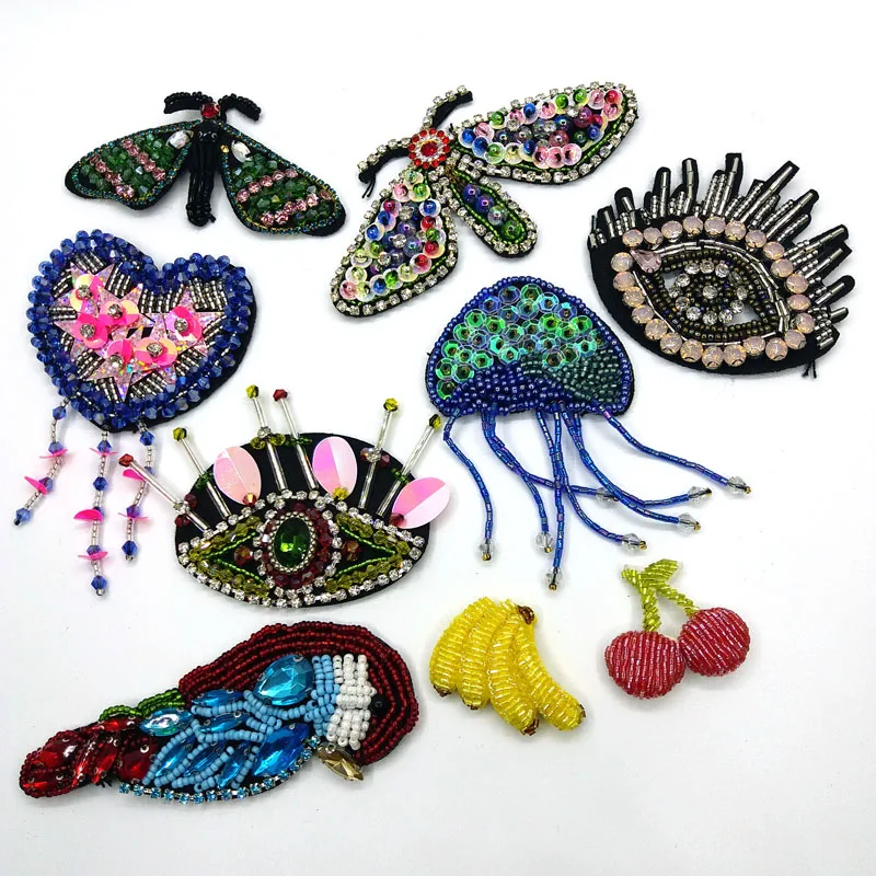 beaded rhinestone patches