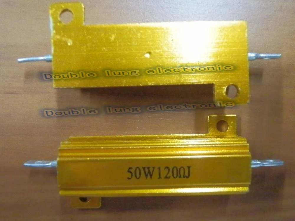 potência, resistor dourado, rx24 50w, 120r, 150r,