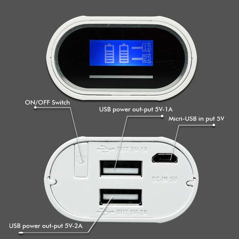 Soshine E4 2x18650 аккумулятор банк питания/зарядное устройство для iPhone samsung мобильный