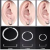 Kinitial New Hoop Earrings  Simple Smooth Circle Earrings Basketball Brincos Loop Earrings for Women Piercing Jewelry Oorbellen ► Photo 2/6