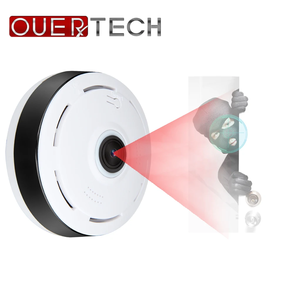 

IP-камера OUERTECH v380 с инфракрасным ночным видением, Wi-Fi, 360 P