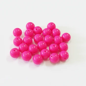 

(Choose Size First) 6mm/8mm/10mm/12mm/14mm/16mm/18mm/20mm New Hotpink (A30) Acrylic Solid Beads