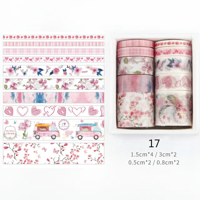 Mr Paper 26 Designs 10pcs/box Cute Cartoon Animals Washi Tapes Scrapbooking DIY Deco Creative Japanese Kawaii Masking Tapes 17