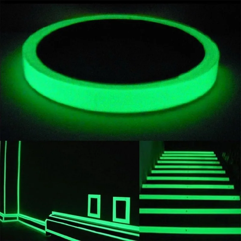 Durable 10 M Length Width 1 CM/2 CM Luminous Tape Self-adhesive Glow In The Dark Stage Sticker Home Decor Sticker Tape#259135