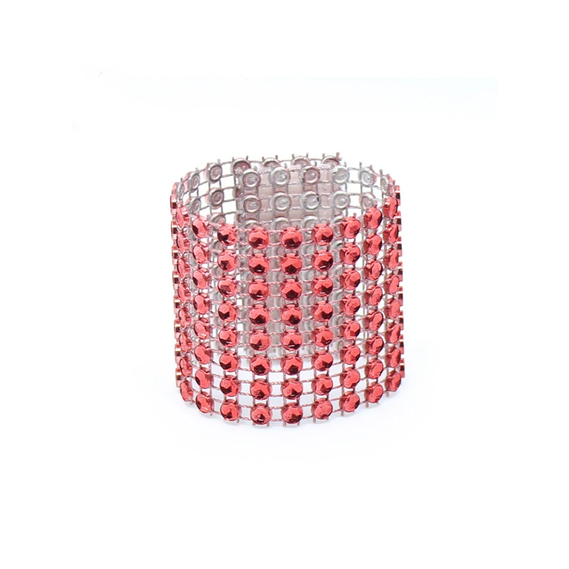 400 Pcs\lot Red Napkin Rings Plastic Rhinestone Wrap DIY ...