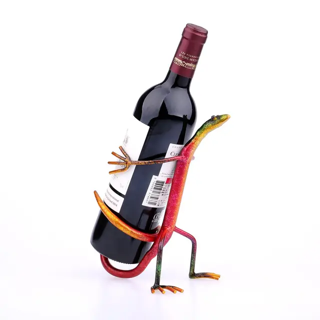 Decorative Wine Bottle Holder Fair Tooarts Gecko Wine Holder Rack Iron Craft Home Decoration Wine Design Inspiration Decorative Wine Bottle Holder Captivating Tooarts Gecko Wine Holder Rack Iron Craft Home Decoration Wine Design Ideas