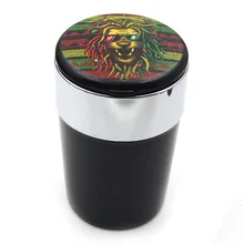 Gzhengtong череп Львы пепельница для автомобиля чашка сигарета курительный держатель табак Портативный авто украшение интерьера автомобиля с светодиодный свет