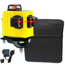 3D красный свет 12 линия уровня инструмент инфракрасный высокоточная автоматическая линия лазерный Открытый Сильный свет 360 самонивелирующийся