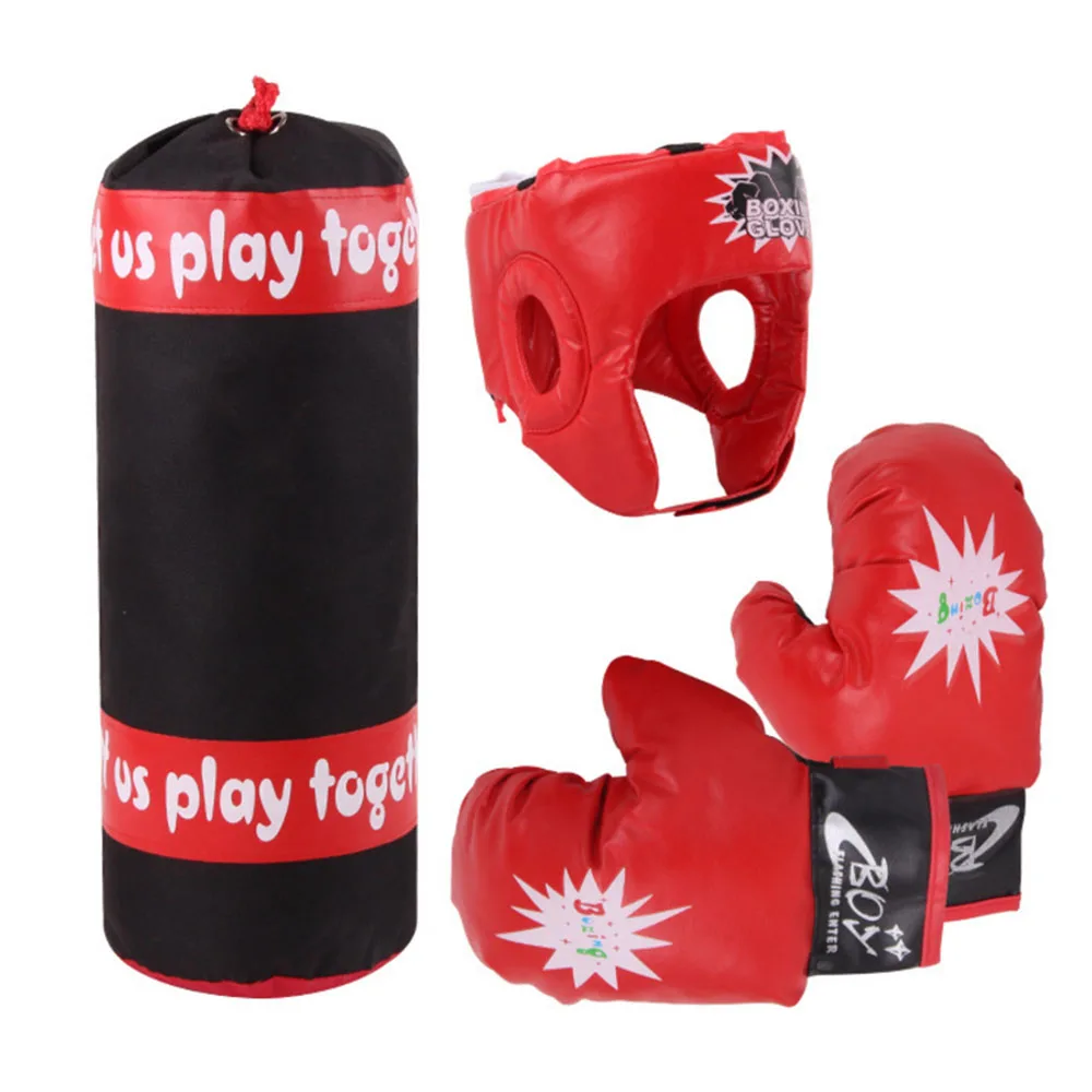 1 пара детских игрушек, боксерские перчатки, набор боксерских перчаток, обучающий декомпрессионный мешок с песком, набор подвесных игрушек - Цвет: 4