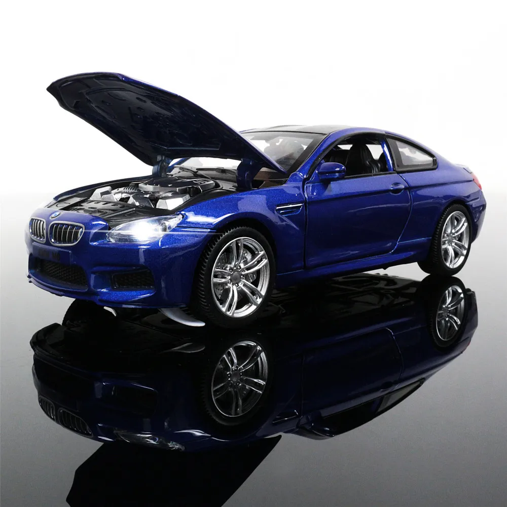 1:32 Масштаб литая под давлением металлическая Роскошная Модель гоночного автомобиля для коллекционной модели M6 DTM игрушки автомобиль со звуком и светильник