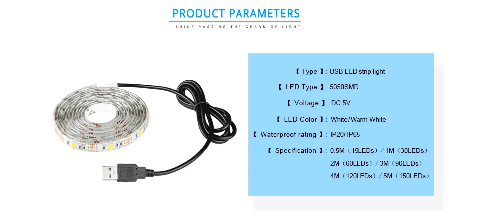 AIMENGTE DC5V 50 см 1 м 2 м 3 м 4 м 5 м Светодиодная лента с питанием от USB SMD3528 5050 Светодиодная лента для украшения рождественской вечеринки клуба