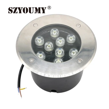

SZYOUMY White/Warm White/Green/Red/Blue Waterproof Outdoor Garden Path Floor 9W Underground Lamps Buried Yard Lamp Spot
