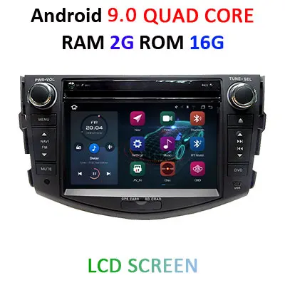 DSP ips 2 din Android 9,0 64G Автомобильный dvd-плеер для Toyota RAV4 Rav 4 2007 2008 2009 2010 2011 gps wifi Радио экран навигация ПК - Цвет: 9.0 2G 16G LCD