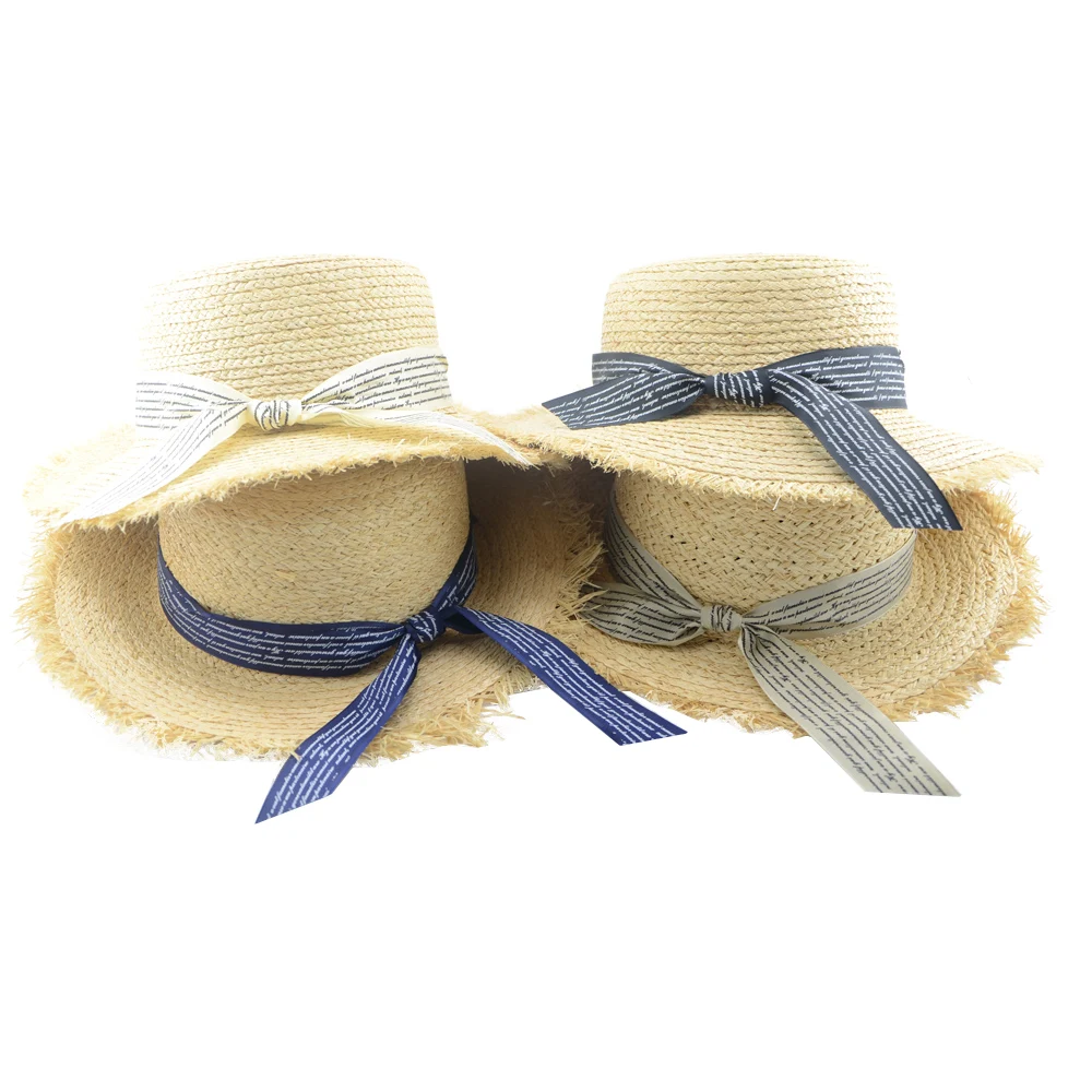 

Packable UPF Straw Sunhat Women Summer Beach Wide Brim Hat Fisherman 100% Raffia Straw Sun Hat
