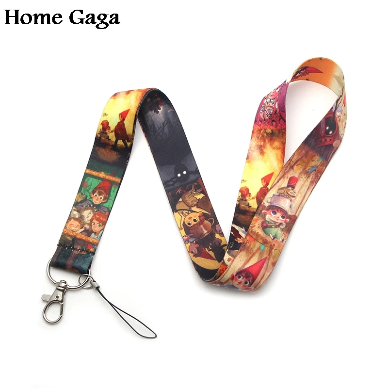 

D0678 Homegaga Over the Garden Wall ID Pass Card Badge Cartoon Neck Straps Gym Key Mobile Phone USB Holder DIY webbing