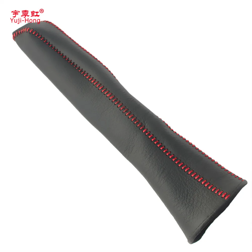 Yuji-Hong Car Handbrake Covers Case for Peugeot 206 207 Citroen C2 Genuine Leather Car-styling Auto Handbrake Grips Black