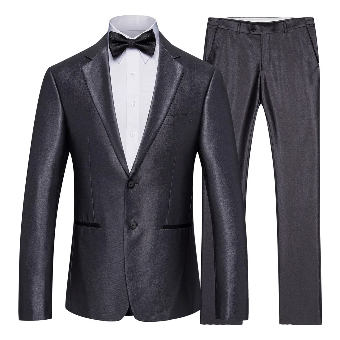 Мужской деловой Тонкий костюм, модный мужской повседневный серый однобортный костюм для офиса, мужские шаферы, Женихи, для свадебной вечеринки S-5XL