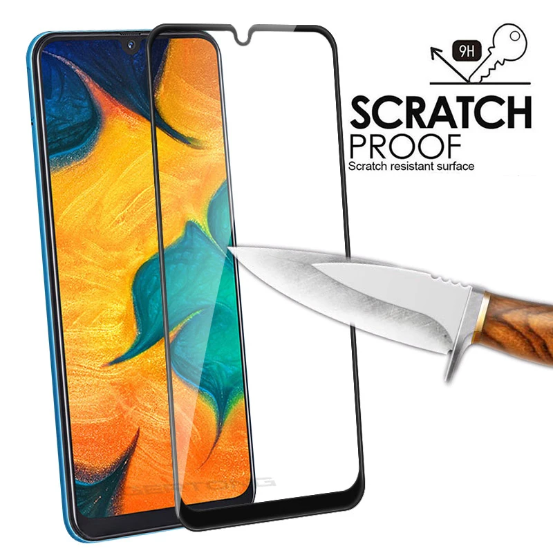 

Full Cover Tempered Glass For Samsung Galaxy A90 A50 A30 A10 M30 M20 M10 S10e A7 2018 A750 Screen Protector Protective Film