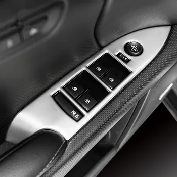 

Stainless Steel Window Glasses Switch Buttons Armrest Decorated Frame Cover For Cadillac XTS AAA438