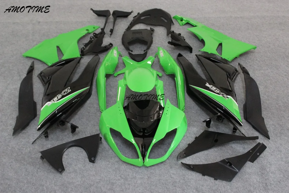 Motorcycle fairing kit for Kawasaki Ninja metallic green ZX6R 2009 2010