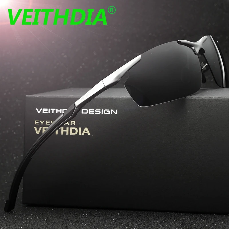 

VEITHDIA Brand Logo Aluminum Magnesium Frame Men's Sunglasses Polarized Driving Sun Glasses Eyewear Fashion Accessories 6592