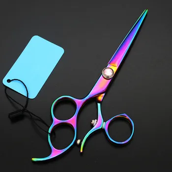 

high quality Left hand professional japan 440c rotation 6 inch hair scissors shears hair Cutting barber hairdressing scissors