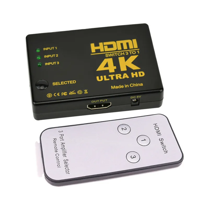 4 K/2 K/1080 P HDMI сплиттер 3 входа 1 выход концентратор HDMI видео переключатель для дисплея DVD HDTV для Xbox PS3 PS4