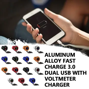 

Waterproof Aluminum Power Outlet Fast Charge for Car Boat Marine Mobile Quick Charge Dual USB Charger Socket