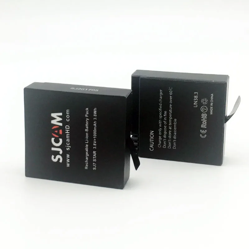 2PCS SJCAM SJ7 Star Battery 1000mAh Rechargeable Li-ion Battery for SJ7 Star Sports Action Camera Accessories