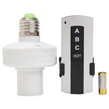 E27 винт Беспроводной дистанционного Управление держатель для лампы осветительного прибора задержка смарт-переключатель