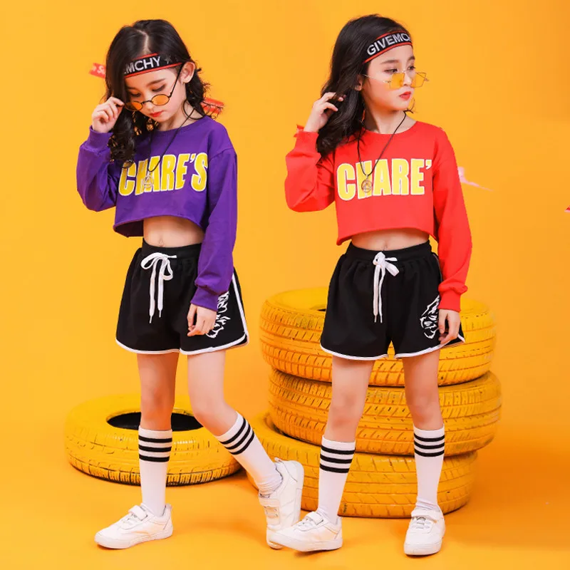 Summer 2019 baby girls clothing set 6 8 10 12 14 16 Years hip hop dance costumes kids jazz girls boutique outfits 140 160 180  (8)