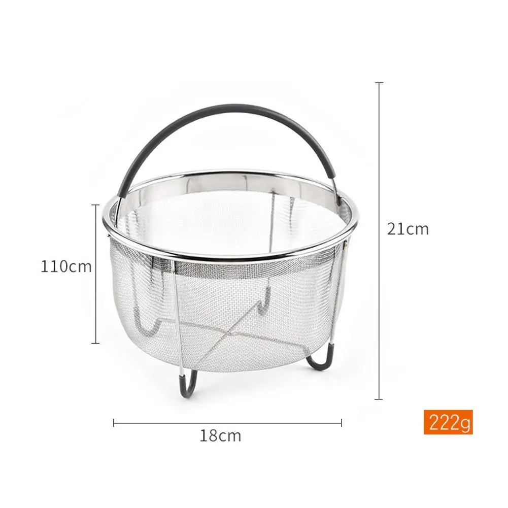 

Basket For Instant Pot Accessories - 304 Steamer Rice Cooker Steam Stainless SteelWith Silicone Handle Kitchen Colander Steamer