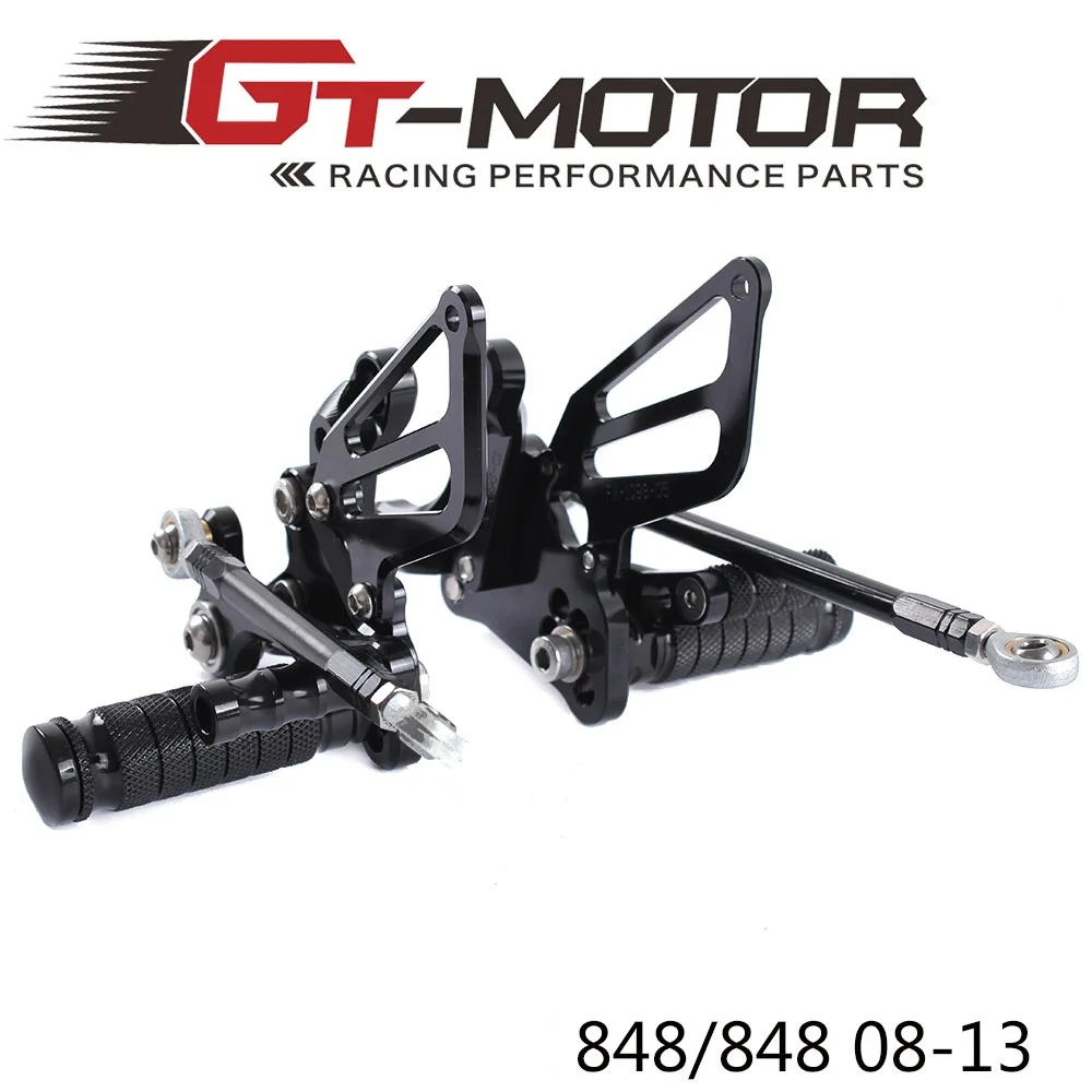 

GT Motor - Full CNC Aluminum Motorcycle Adjustable Rearsets Rear Sets Foot Pegs For DUCATI 848 /848 EV0 2008-2013