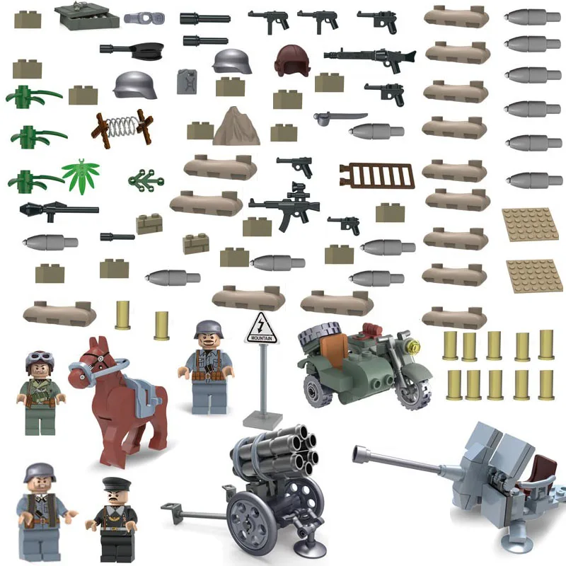 Pаспродажа Ww2, немецкие, 1940, западные, обиды, маленький корпус, поле боя, совместимые с Legoinglys, военные строительные блоки, Мини фигурки, оружие, подарок