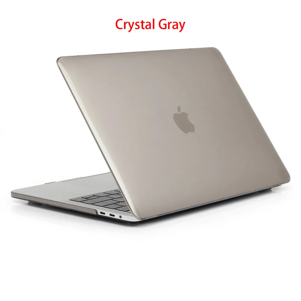 Кристальный \ Матовый Прозрачный чехол для Apple Macbook Air Pro retina 11 12 13 15 сумка для ноутбука для Macbook New Air 13 A1932 чехол-крышка - Цвет: Crystal Gray