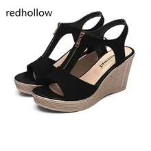 Summer Women Shoes Platform Sandals Bohemia Wedges Women Sandals Fashion Shoes High Heels Sandalias Mujer New Plus Size 35-43 moraima snc pearl sandals 9 cm high heels sandals women platform wedges shoes wummer 2018 new string bead bohemia party shoes
