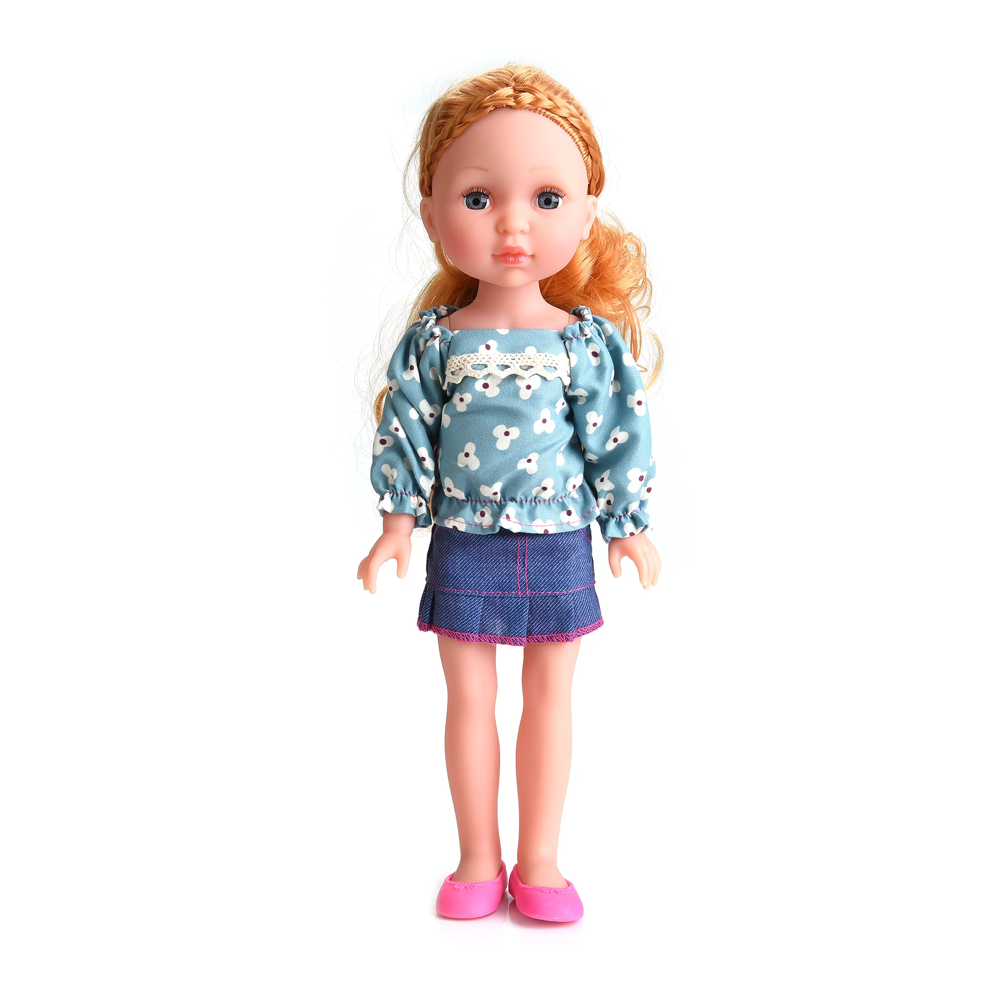 4 Types 13 Inch 34cm  Realistic 3D Face Kids Dolls  Vinyl Material Fashion Girl doll Toys for Children Reborn Doll