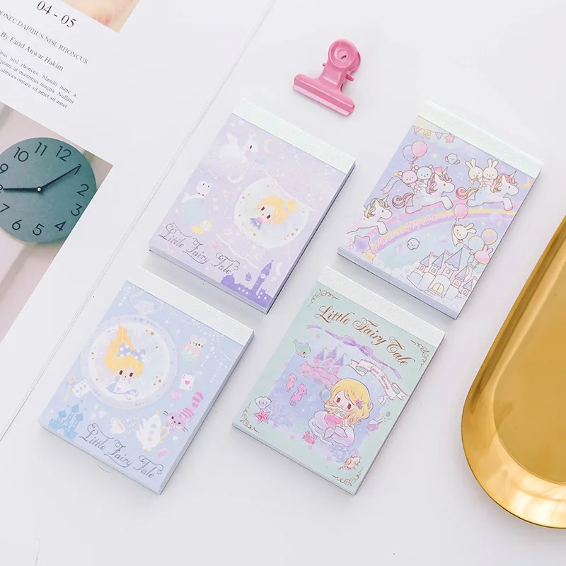 

1PCS New Lovely Little Fairy Rainbow Castle Memo Pad Paper Post Sticky Notes Notepad Stationery Papeleria Office School Supplies