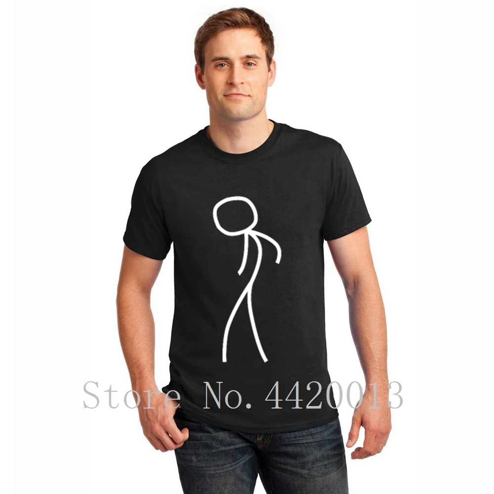 Персонализированные футболки S-3xl stickman cool Fitness Basic весна осень Винтажная футболка