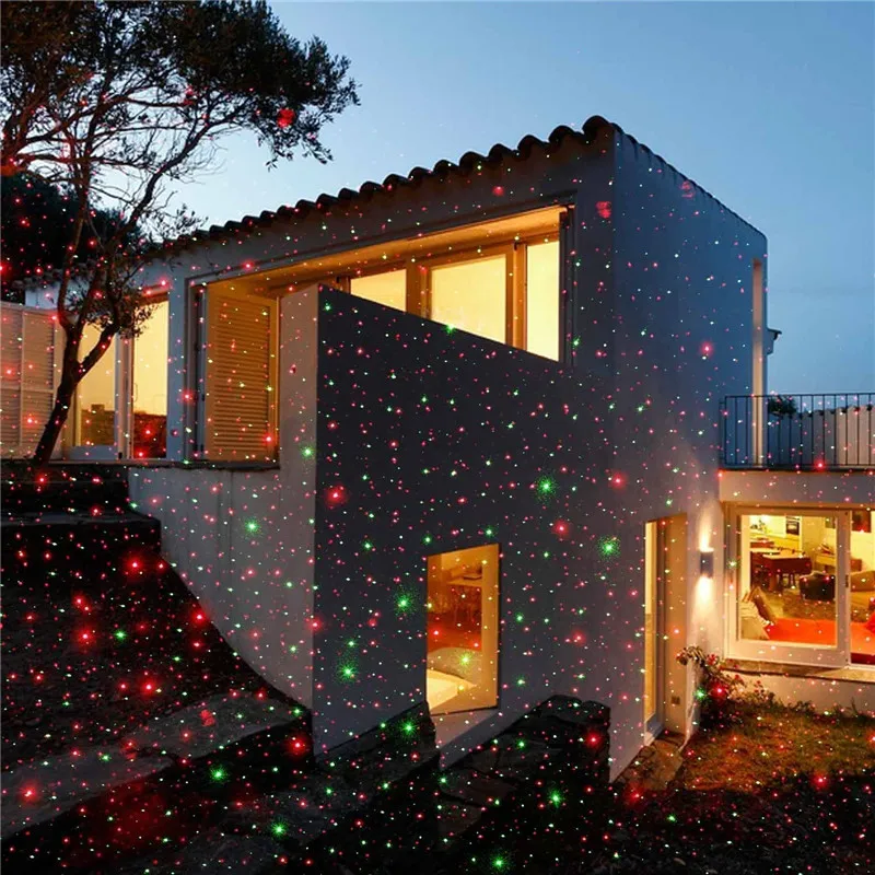 

Starry Christmas Projector Laser lights Remote Control Motion Play Red Green Stage Lights Outdoor Garden Holiday Fun Decoration
