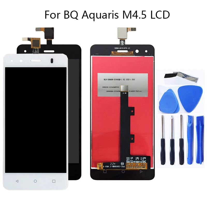 

For BQ Aquaris M4.5 LCD Monitor + Touch Screen Component 4.5 Inch Repair Parts Free Tool Free Shipping