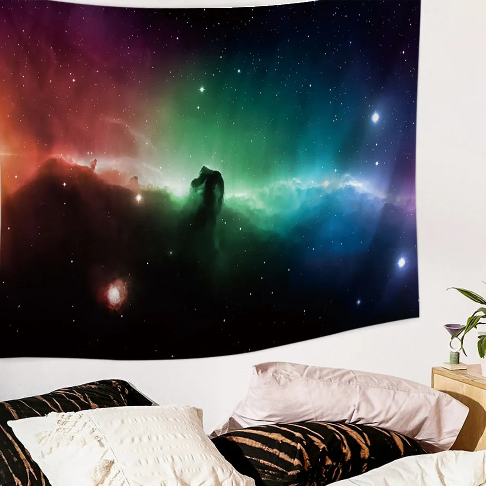 

Trippy Hippie Galaxy Universe Psychedelic Tapestry Wall Hanging Cloth Tapestries Large Rectangle Bedroom Living Room Decoration