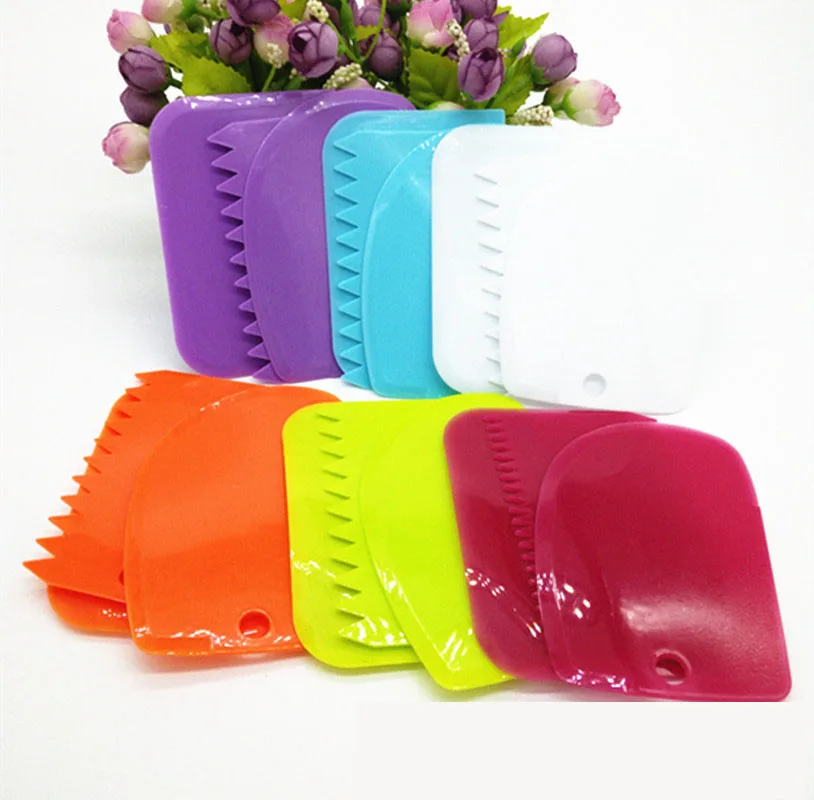 Plastic Dough Icing Fondant Scraper Cake Decorating Baking Pastry Tools