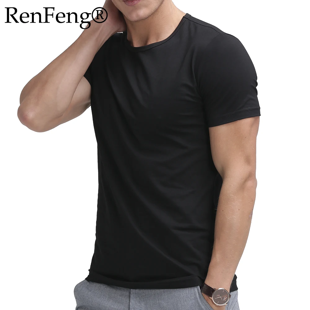 2018 New brand blank white t-shirt cotton tops tees men short sleeve boy casual homme tshirt plain black t shirt plus fashion (5)