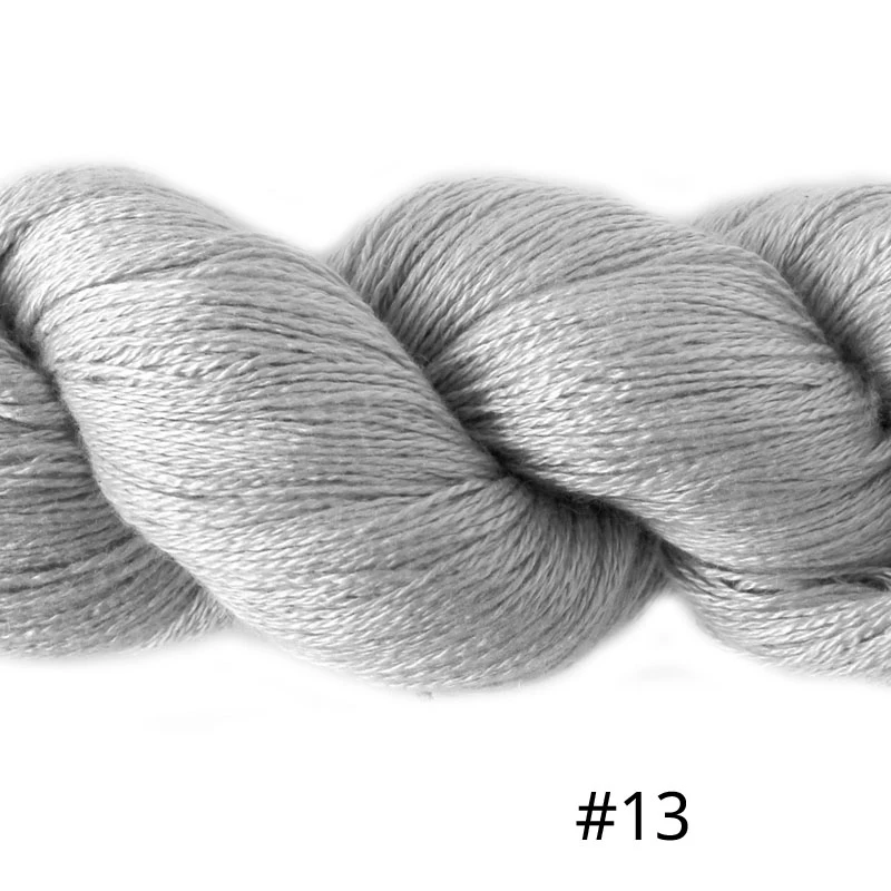 13 Putty Пряжа лотоса, шелковистая кашемировая пряжа, натуральный шелк, кашемир, смешанный, ручная вязка, цветная, сделай сам, вязание крючком - Цвет: 13 Putty
