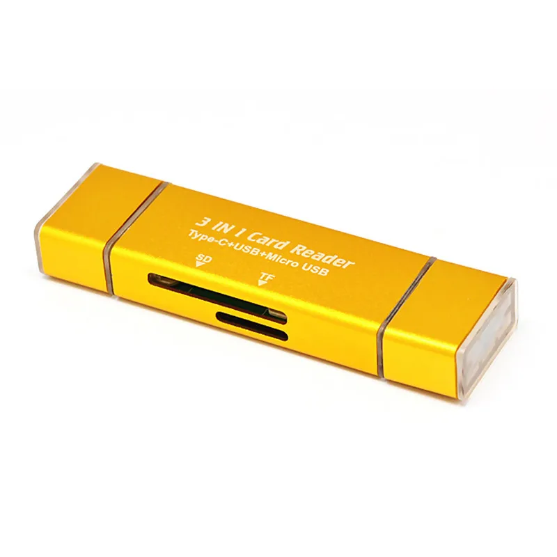 SGM 3 в 1 TF устройство для чтения карт памяти type C+ USB 2,0+ Micro USB OTG комбинированный адаптер